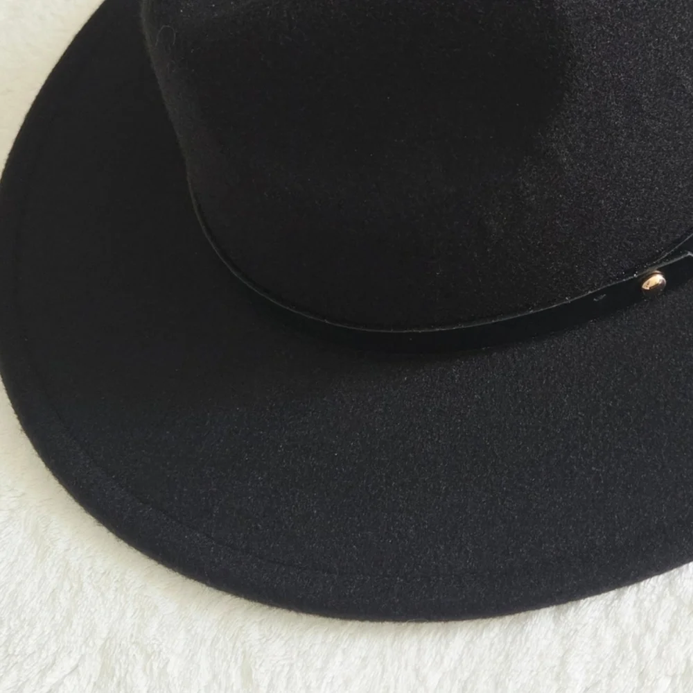 New!!! Melrose & Market Classic Black Fedora Wool Women's Hat